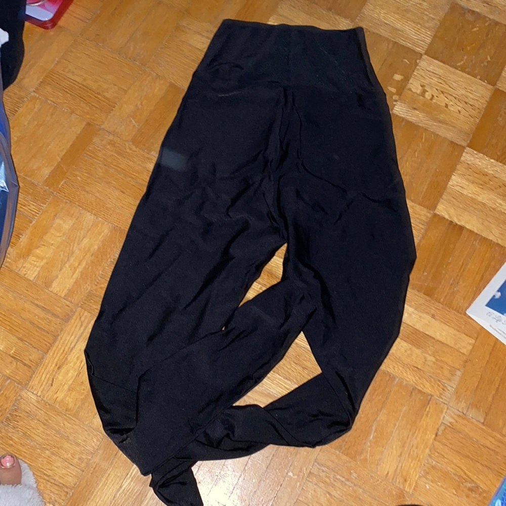 Black shiny leggings American apparel